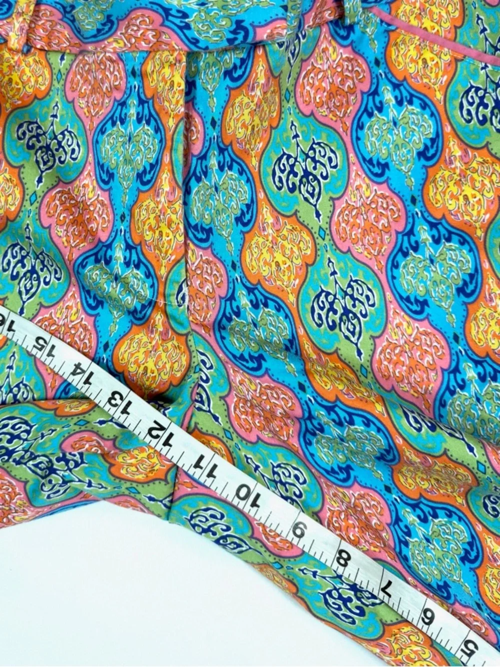 PETER MILLAR‎ Paisley Multicolor Bermuda Walking Golf Tennis Prep Shorts Boho 4